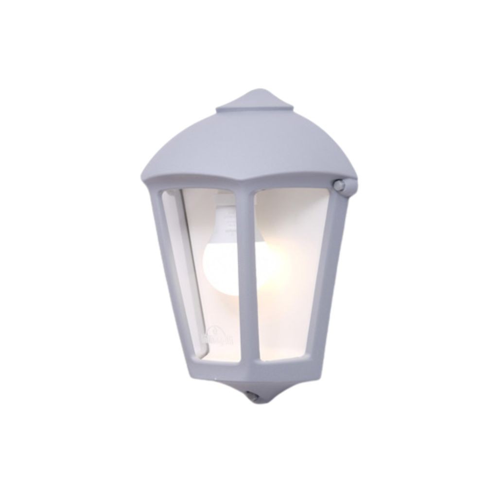 Lanterna Applique da Parete in Resina FABIO Grigio E27 IP55