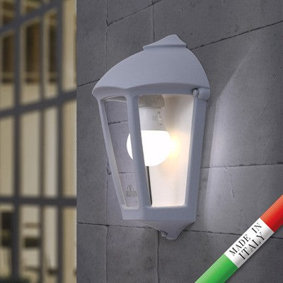 Lanterna Applique da Parete in Resina FABIO Grigio E27 IP55