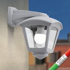 Lanterna Applique da Parete in Resina NARDO ROBY Grigio E27 IP55