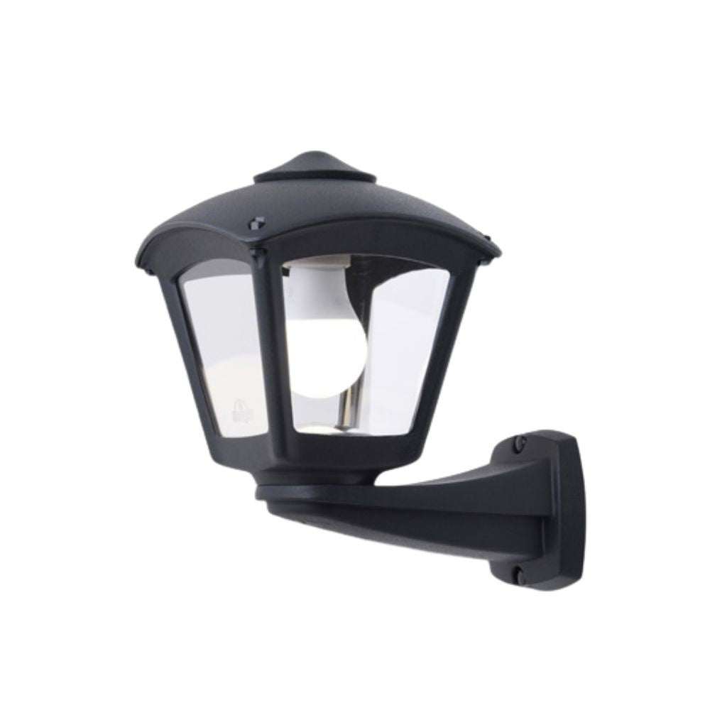 Lanterna Applique da Parete in Resina NARDO ROBY Nero E27 IP55