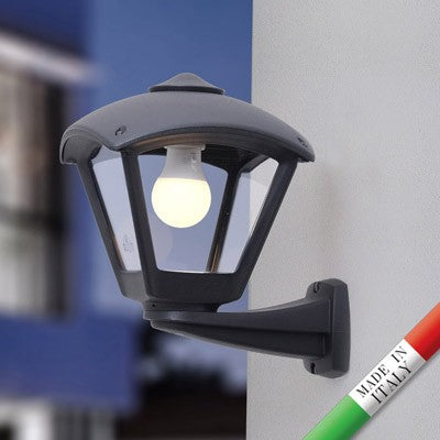 Lanterna Applique da Parete in Resina NARDO DARIO Nero E27 IP55