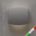 Applique in Resina ABRAM 150 Grigio IP55 con LED R7S 3,5W CCT