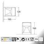 Applique in Resina ELISA WALL Bianco IP55 con LED GX53 10W CCT