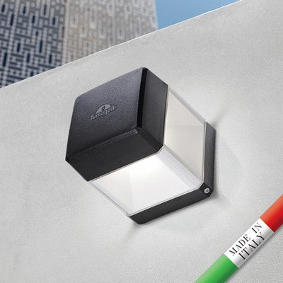 Applique in Resina ELISA WALL Nero IP55 con LED GX53 10W CCT