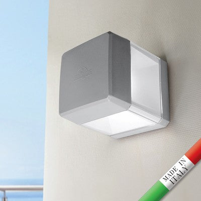 Applique in Resina ELISA WALL Grigio IP55 con LED GX53 10W CCT