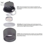 Applique in Resina LIVIA 160 Bianco IP55 con LED GX53 10W CCT