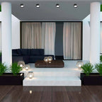 Applique in Resina LIVIA 160 Nero IP55 con LED GX53 10W CCT