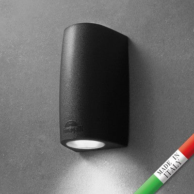 Applique da Parete MARTA 90 1L Nero IP55 con LED GU10 3,5W CCT