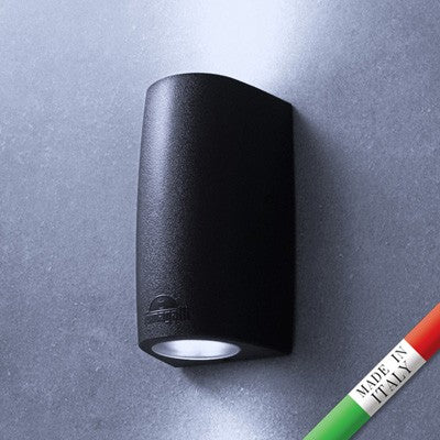 Applique da Parete MARTA 90 2L Nero IP55 con 2 GU10 7W CCT