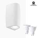 Applique da Parete MARTA 90 2L Bianco IP55 con 2 GU10 7W CCT