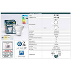 Applique da Parete in Resina FRANCA 90 1L Bianco IP55 con GU10 3,5W CCT