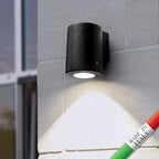 Applique da Parete in Resina FRANCA 90 1L Nero IP55 con GU10 3,5W CCT