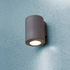 Applique da Parete in Resina FRANCA 90 1L Nero IP55 con GU10 3,5W CCT