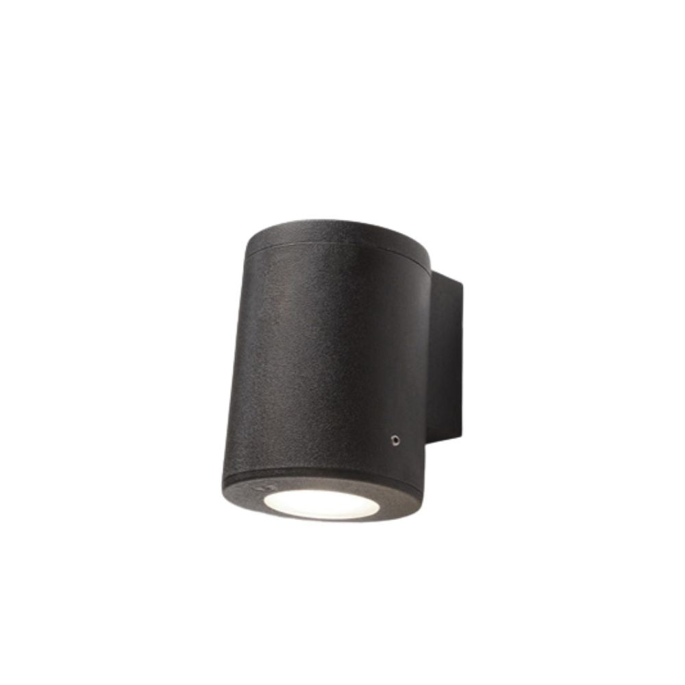 Applique da Parete in Resina FRANCA 90 1L Nero IP55 con GU10 3,5W CCT