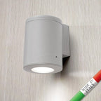 Applique da Parete in Resina FRANCA 90 1L Grigio IP55 con GU10 3,5W CCT
