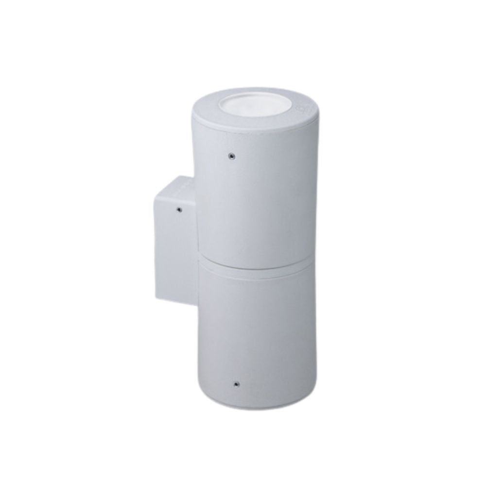 Applique da Parete in Resina FRANCA 90 2L Bianco IP55 GU10 7W CCT