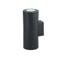 Applique da Parete in Resina FRANCA 90 2L Nero IP55 GU10 7W CCT