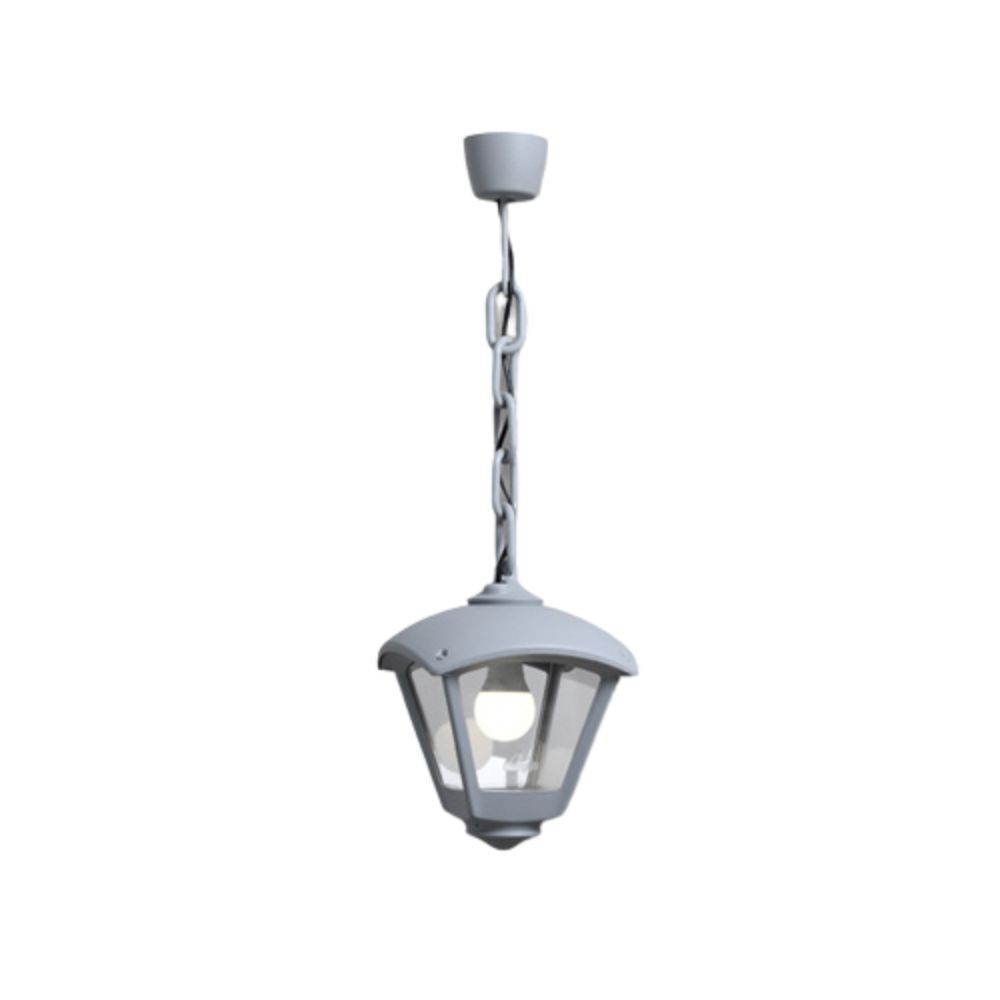 Lampada a Sospensione in Resina SICAR DARIO Grigio Trasparente IP55 E27