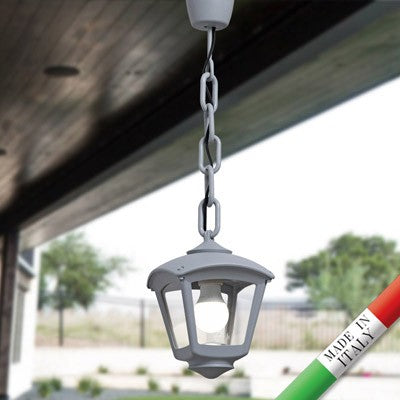 Lampada a Sospensione in Resina SICAR ROBY Grigio Trasparente IP55 E27