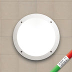 Plafoniera Rotonda da Parete o Soffitto in Resina LUCIA Bianco Opale IP66 E27