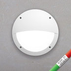Plafoniera Rotonda da Parete o Soffitto in Resina LUCIA EL Bianco Opale IP66 E27