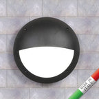 Plafoniera Rotonda da Parete o Soffitto in Resina LUCIA EL Nero Opale IP66 E27