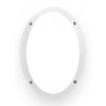 Plafoniera Ovale da Parete o Soffitto in Resina MADDI Bianco Opale IP66 E27
