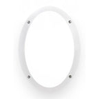 Plafoniera Ovale da Parete o Soffitto in Resina MADDI Bianco Opale IP66 E27