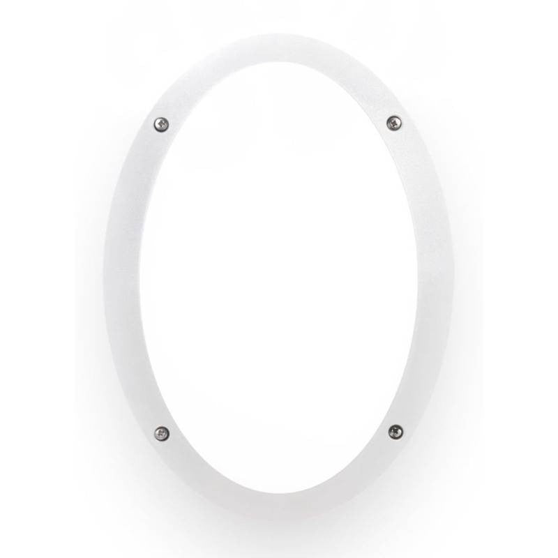 Plafoniera Ovale da Parete o Soffitto in Resina MADDI Bianco Opale IP66 E27