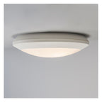 Plafoniera Rotonda da Parete o Soffitto in Resina BERTA Bianco Opale IP66 E27