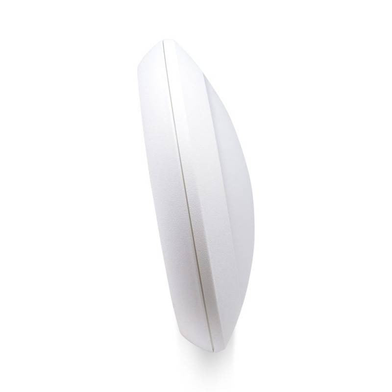 Plafoniera Rotonda da Parete o Soffitto in Resina BERTA Bianco Opale IP66 E27