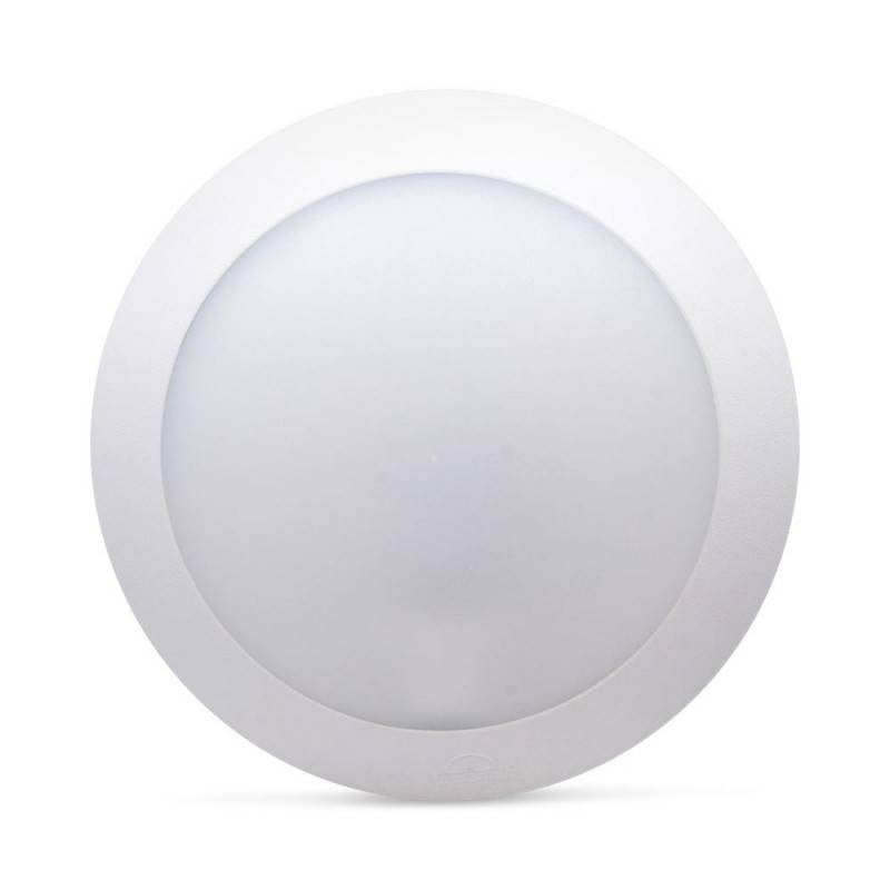 Plafoniera Rotonda da Parete o Soffitto in Resina BERTA Bianco Opale IP66 E27