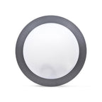 Plafoniera Rotonda da Parete o Soffitto in Resina BERTA Nero Opale IP66 E27