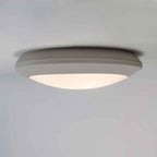 Plafoniera Rotonda da Parete o Soffitto in Resina BERTA Grigio Opale IP66 E27