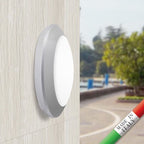 Plafoniera Rotonda da Parete o Soffitto in Resina BERTA Grigio Opale IP66 E27