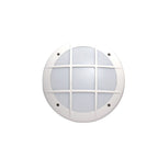 Plafoniera Rotonda da Parete o Soffitto in Resina GELMI GR Bianco IP66 E27