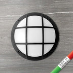 Plafoniera Rotonda da Parete o Soffitto in Resina GELMI GR Nero IP66 E27