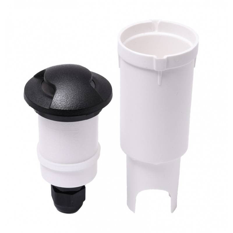 Segnapasso in Resina Faretto Carrabile ALDO 2L Nero con G9 1,7W 4000K