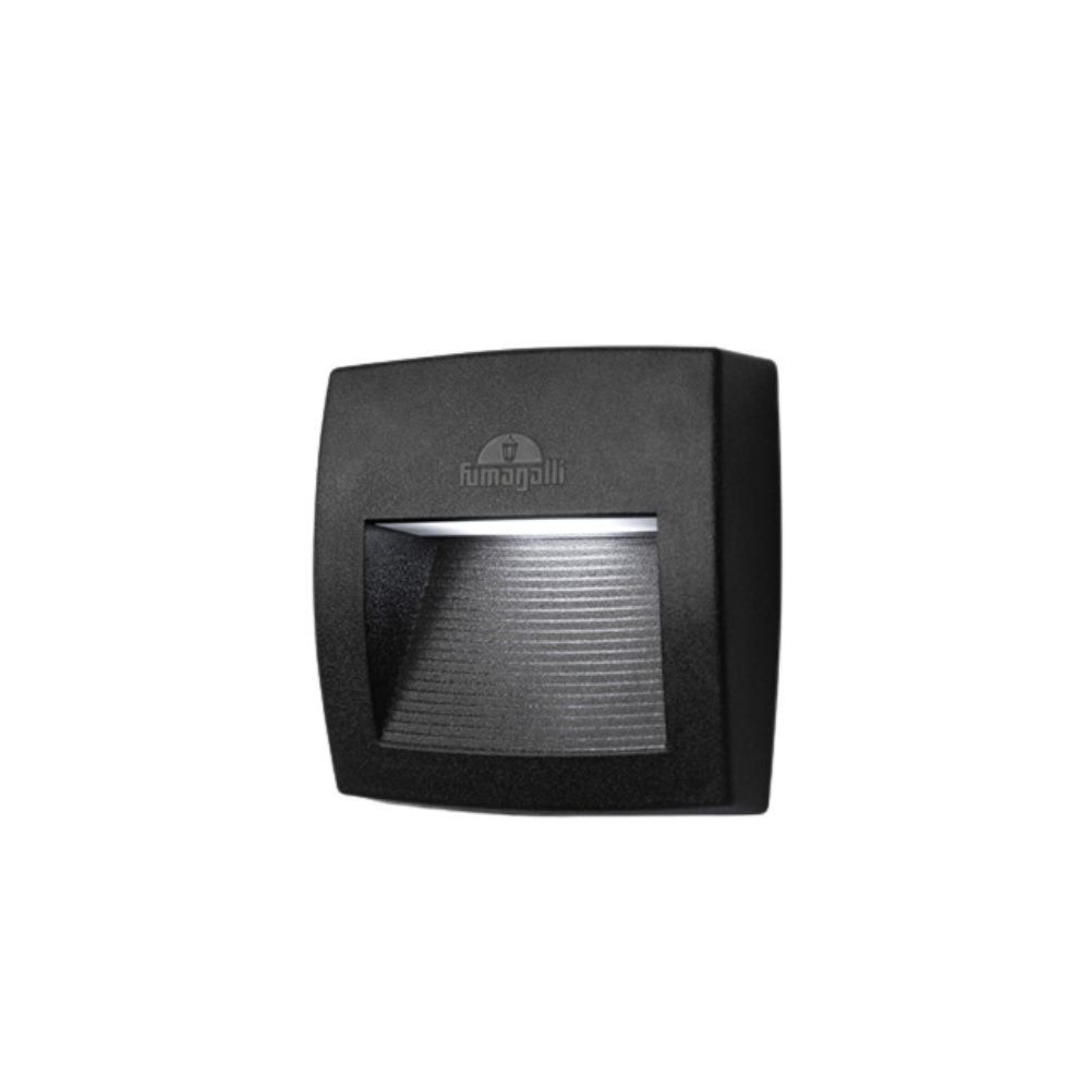 Segnapasso in Resina LORENZA 150 Nero IP55 con R7S 3,5W CCT