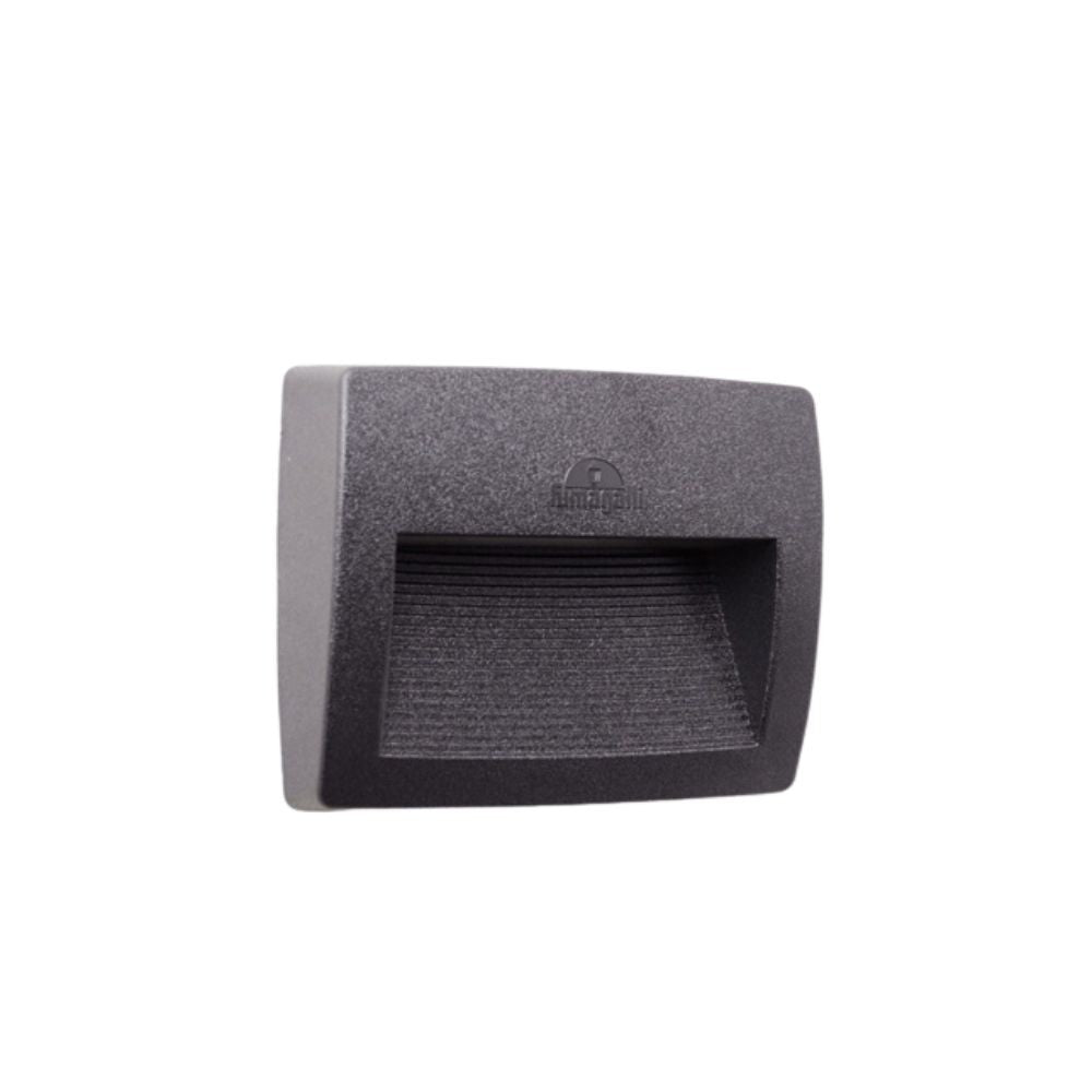Segnapasso in Resina LORENZA 190 Nero IP55 con R7S 7,5W CCT