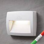 Segnapasso in Resina LORENZA 190 Bianco IP55 con R7S 7,5W CCT