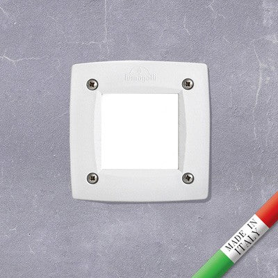 Segnapasso da Incasso in Resina LETI 100 Quadrato Bianco IP66 con GX53 3W CCT