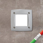 Segnapasso da Incasso in Resina LETI 100 Quadrato Grigio IP66 con GX53 3W CCT