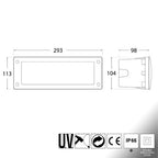 Segnapasso da Incasso in Resina LETI 300 Bianco IP66 E27