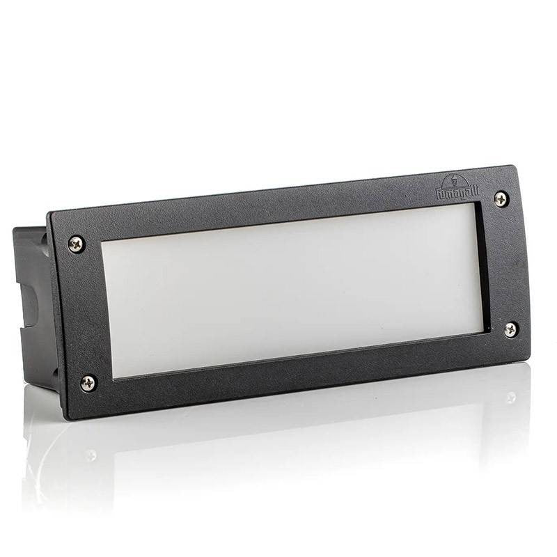 Segnapasso da Incasso in Resina LETI 300 Nero IP66 E27