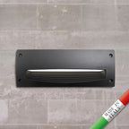 Segnapasso da Incasso in Resina LETI 300 HS Nero IP66 E27