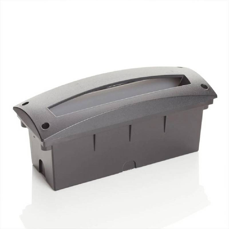 Segnapasso da Incasso in Resina LETI 300 HS Grigio IP66 E27