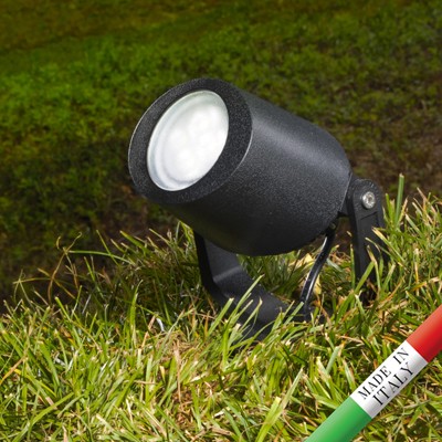 Faretto LED con Picchetto MINITOMMY SPIKE Nero con GU10 3,5W CCT