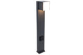 Lampione da Giardino CUBA 1L con Presa Laterale Grigio Scuro 12,2W 3000K IP54