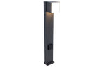 Lampione da Giardino CUBA 1L con Presa Laterale Grigio Scuro 12,2W 3000K IP54